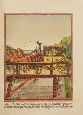 [Моцарт в поездке в Прагу от Эдуарда Морица. С 14 оригинальными литографиями Фриги Лома]. Вена, 1919.